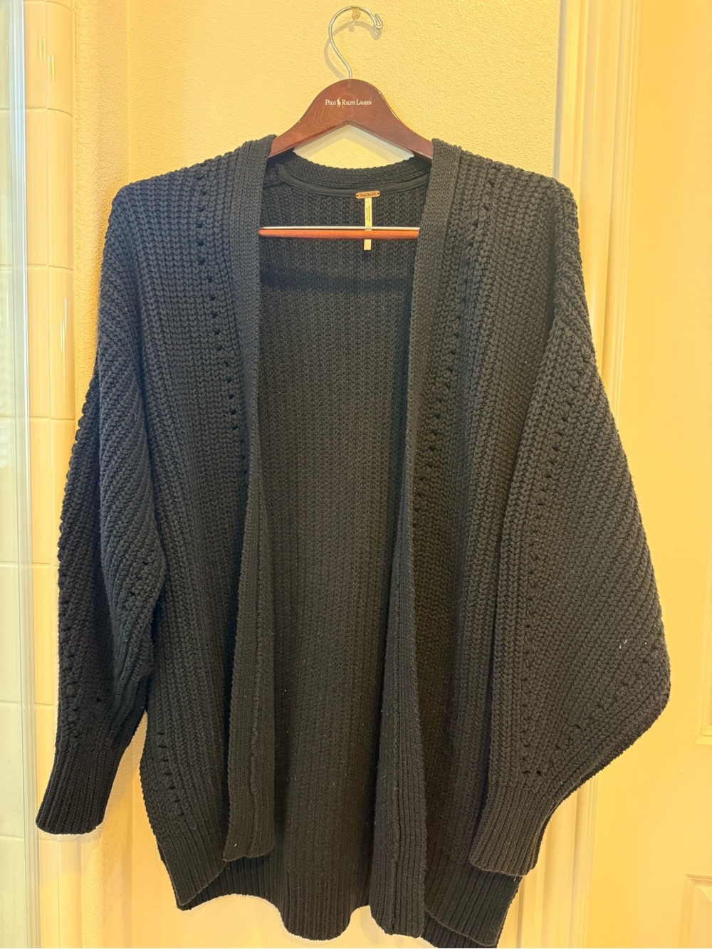 Free People Nightingale Cardigan in Black size-XS